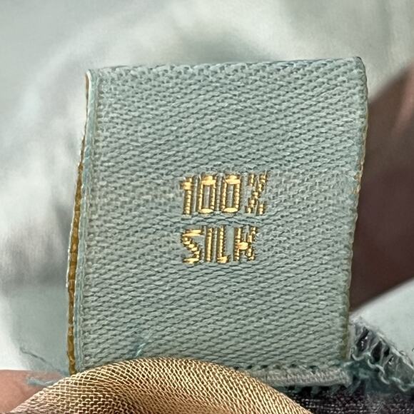 Leaves Of Grass Maxi Dress Sz 38 Medium 100% Silk Hand Embroidered Lined $495 - Picture 16 of 16